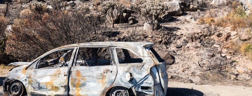 A car in disrepair symbolizes the need to start over and begin again.