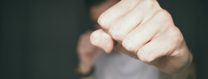 Close up of a man's first.